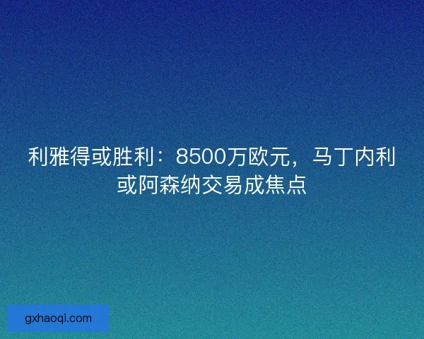 利雅得或胜利：8500万欧元，马丁内利或阿森纳交易成焦点